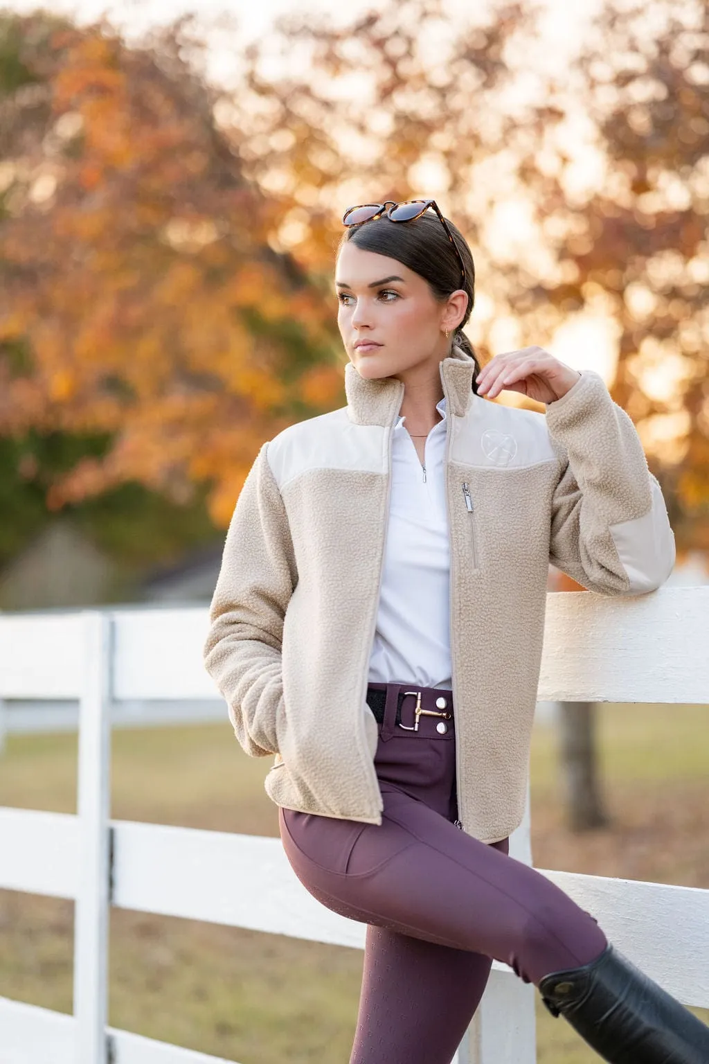 Beige Teddy Zip-Up