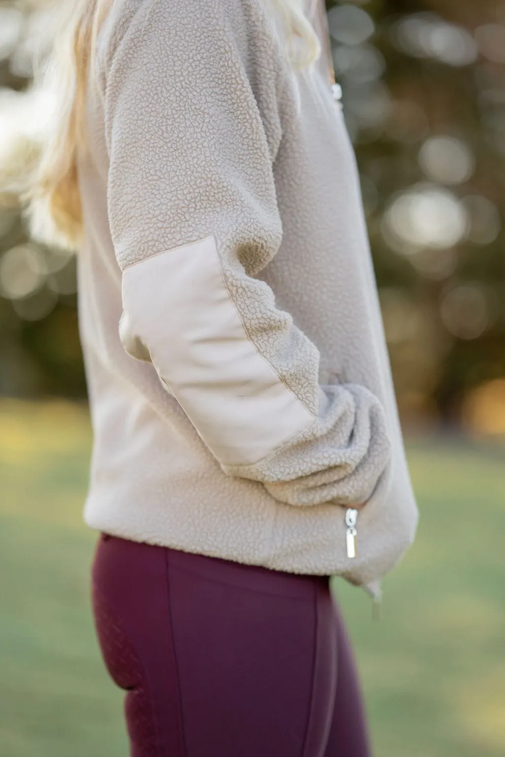 Beige Teddy Zip-Up