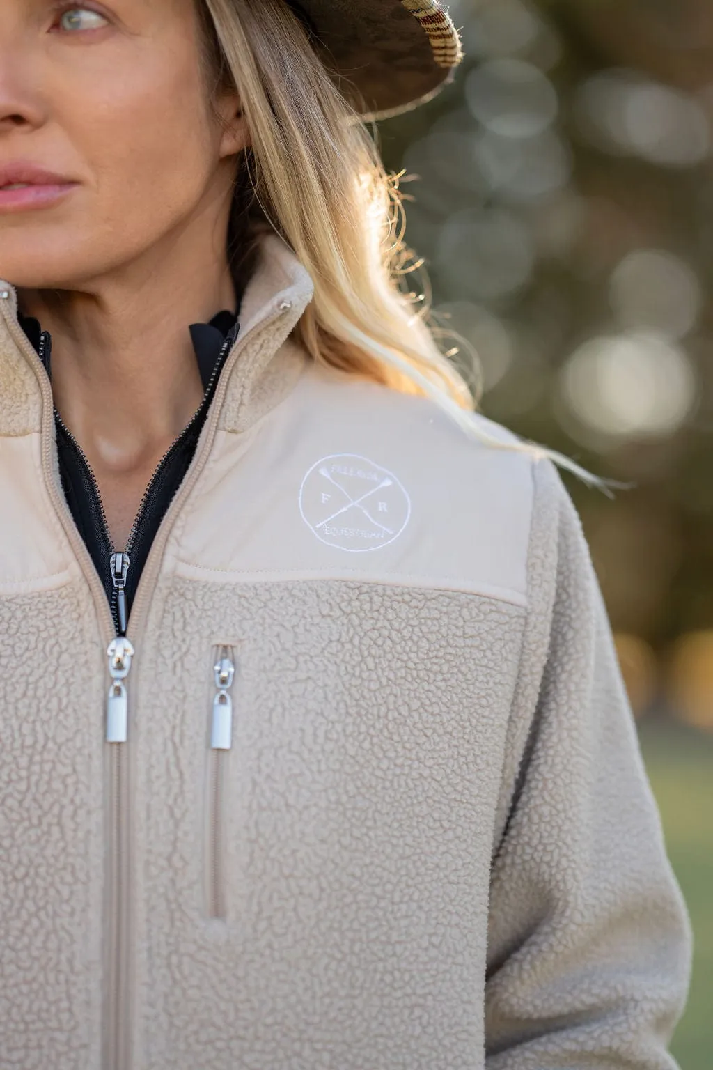 Beige Teddy Zip-Up