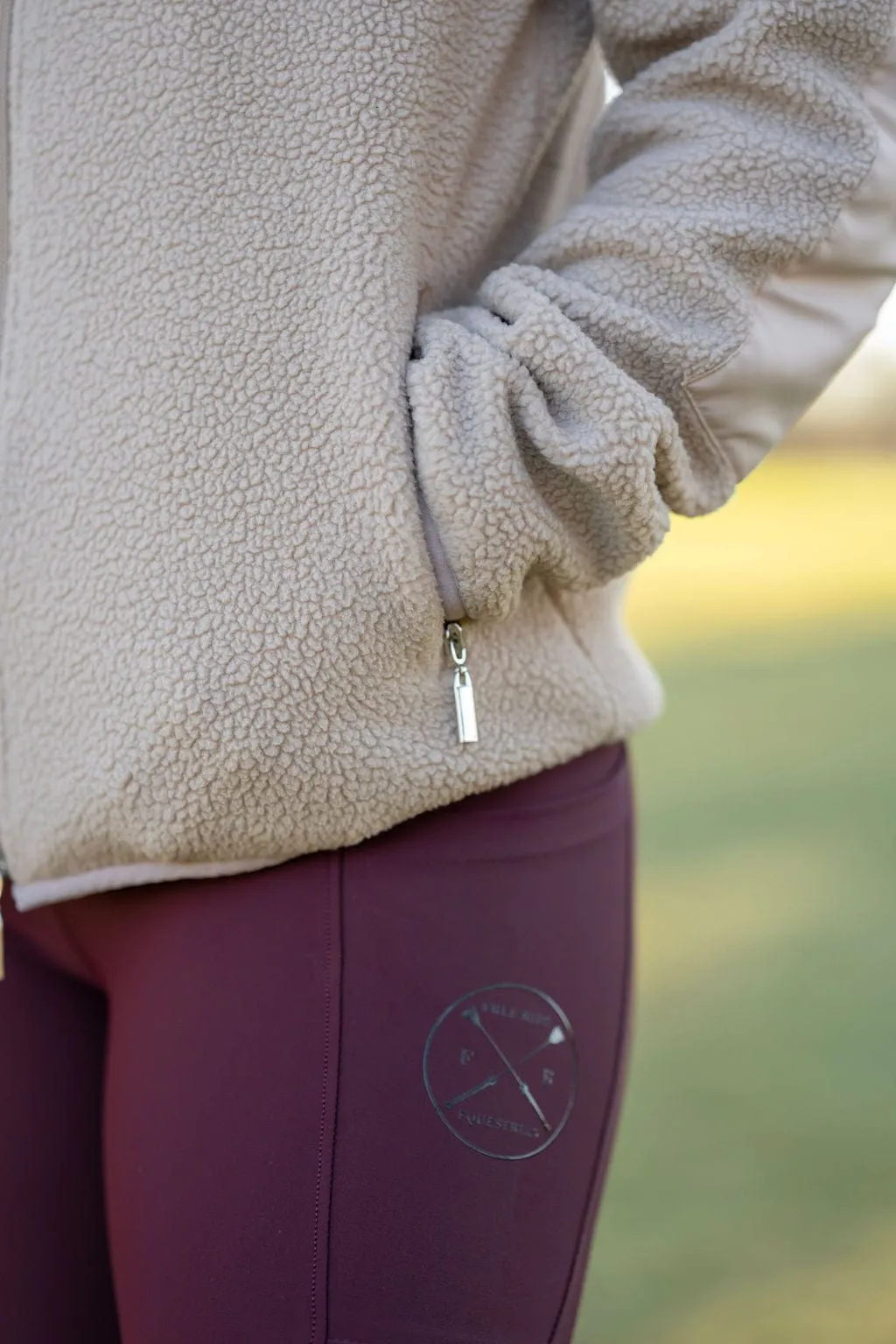 Beige Teddy Zip-Up