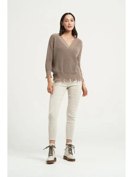 Estilo Emporio Linen Stretch Pant - Natural