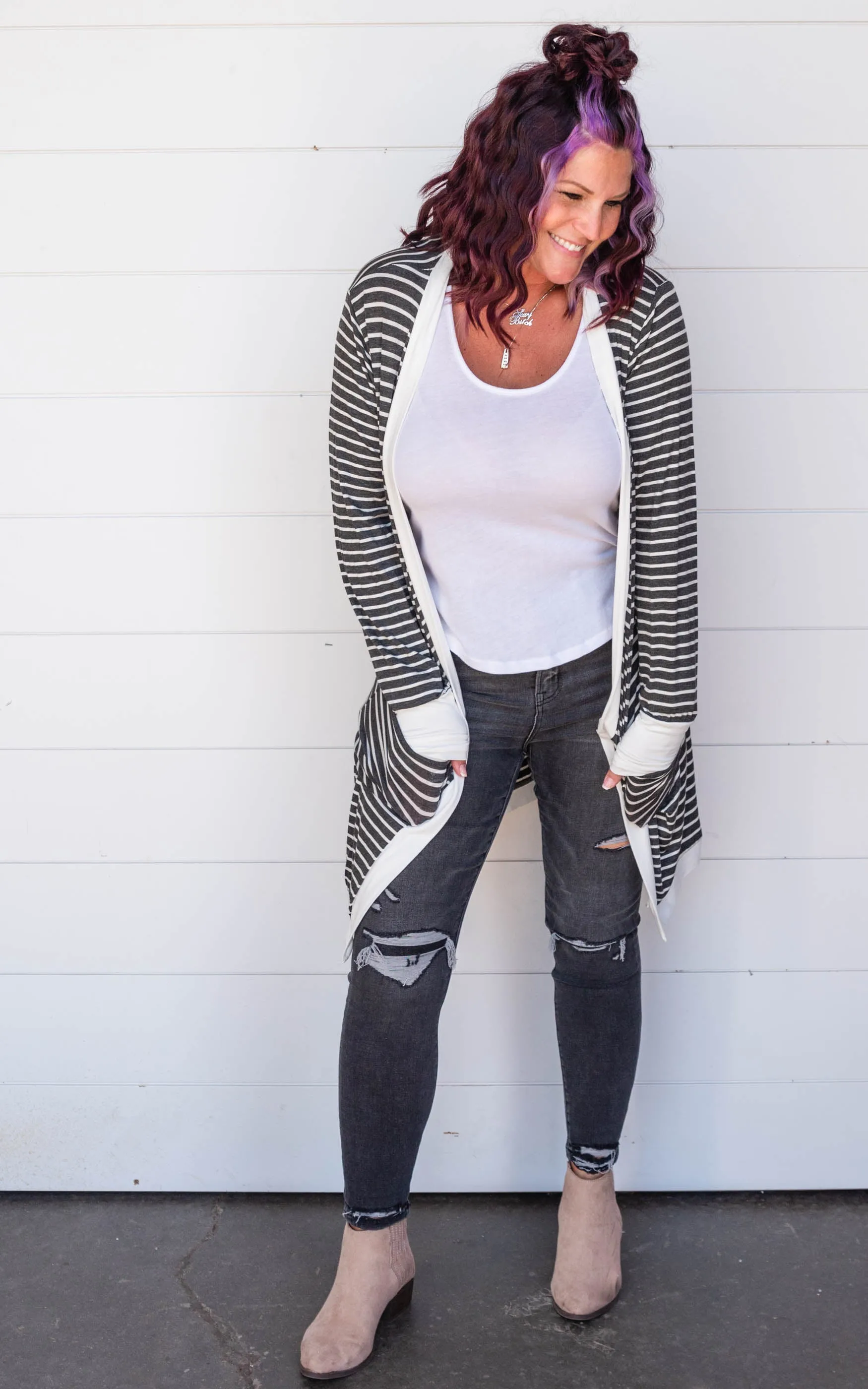 Stripe Duster Cardigan - Final Sale